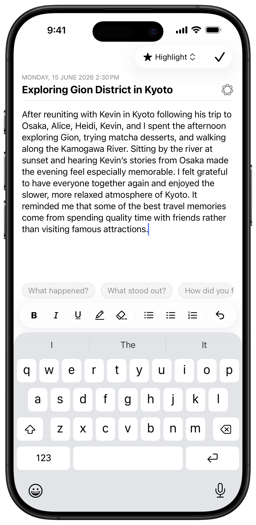 Recall story writing with prompts